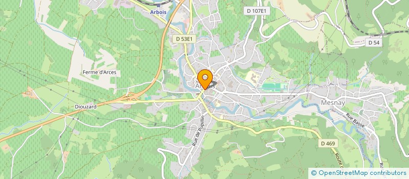 localisation de l'entreprise EURL JACOULOT ARBOIS à ARBOIS