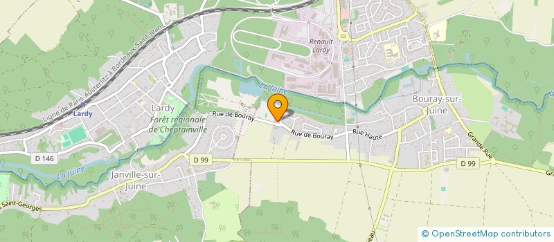 localisation de l'entreprise EURL JACQUELINE GRENET  BOURAY-SUR-JUINE