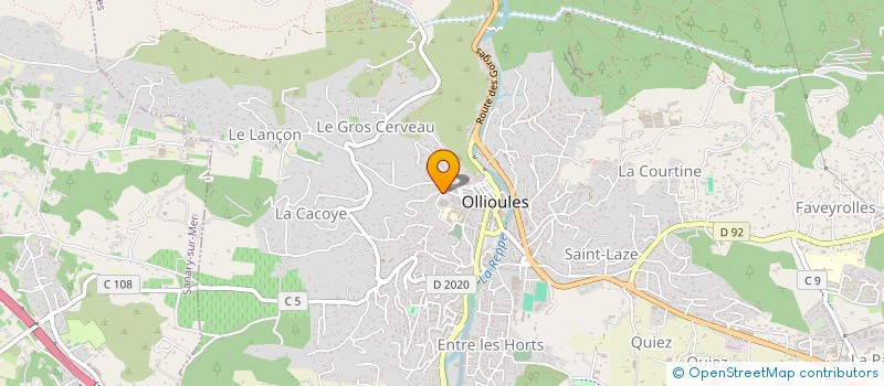 localisation de l'entreprise EURL JARDINS SEMIRAMIS à OLLIOULES