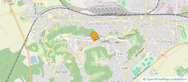localisation de l'entreprise EURL JCB DIFFUSION à LAON
