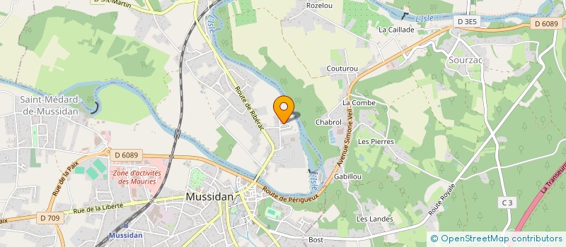 localisation de l'entreprise EURL JEROME GAUDRE  SOURZAC