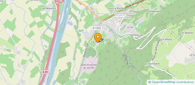 localisation de l'entreprise EURL JEROME PLANCHE  SAINT-QUENTIN-SUR-ISERE