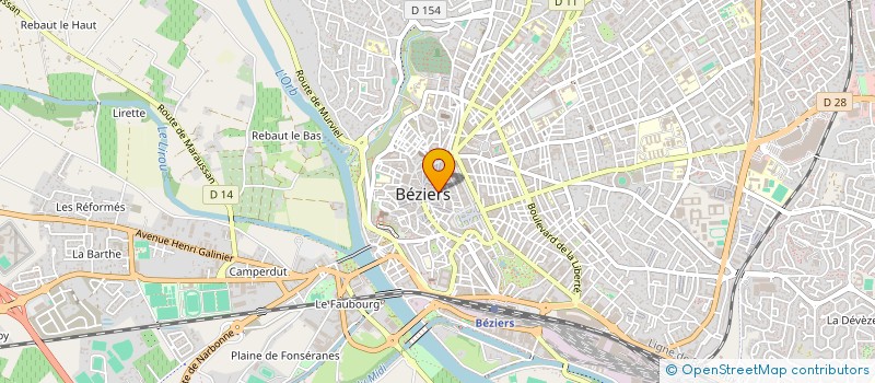 localisation de l'entreprise EURL JFVM  BEZIERS