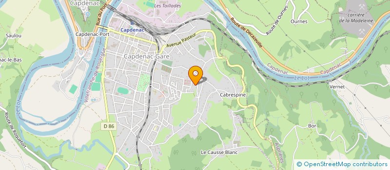 localisation de l'entreprise EURL JL MENUISERIE à CAPDENAC-GARE