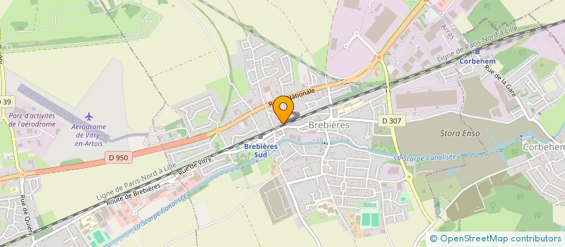 localisation de l'entreprise EURL JLC COUVERTURE  BREBIERES