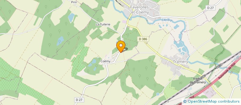 localisation de l'entreprise EURL JOUHET ALEXANDRE à FAVEROLLES-ET-COEMY