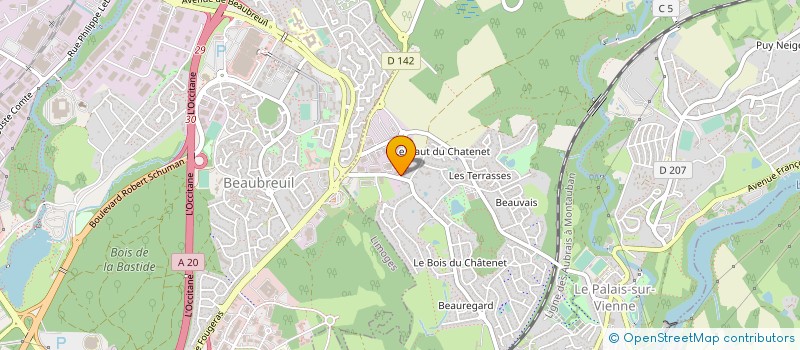 localisation de l'entreprise EURL JOURDE à LE PALAIS SUR VIENNE