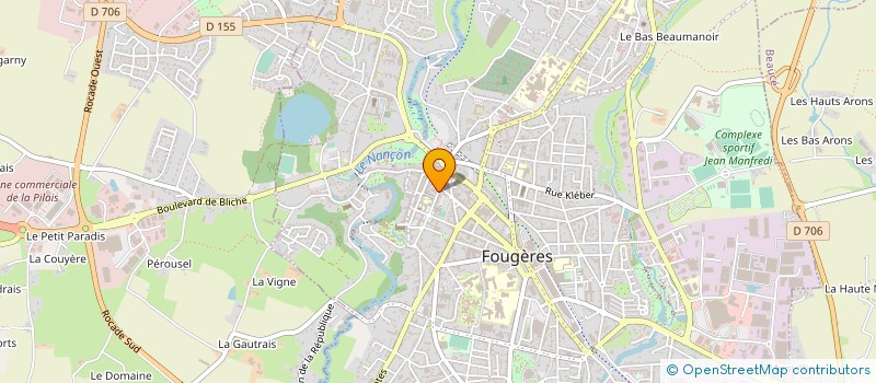 localisation de l'entreprise EURL JUHEL DELATOUCHE  FOUGERES