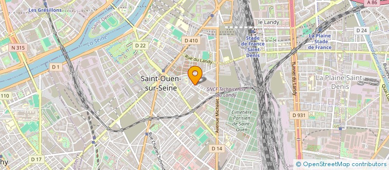 localisation de l'entreprise EURL JVG à SAINT-OUEN-SUR-SEINE