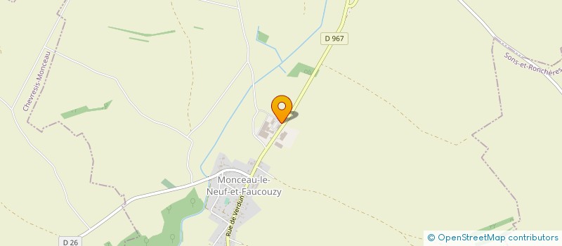 localisation de l'entreprise EURL JVI NEGOCE à MONCEAU-LE-NEUF-ET-FAUCOUZY