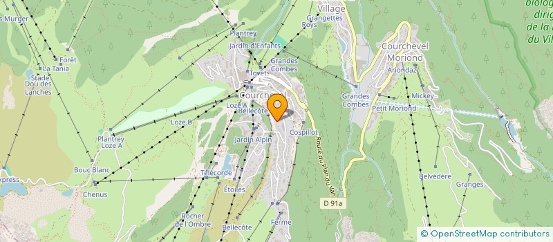 localisation de l'entreprise EURL L'ECUREUIL à COURCHEVEL