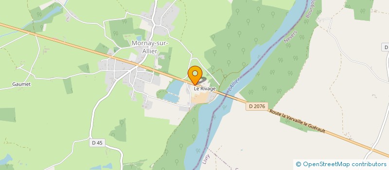 localisation de l'entreprise EURL L ETAPE DU RIVAGE  MORNAY-SUR-ALLIER