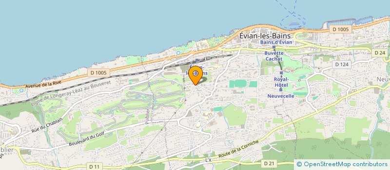 localisation de l'entreprise EURL L ORANGER à EVIAN-LES-BAINS