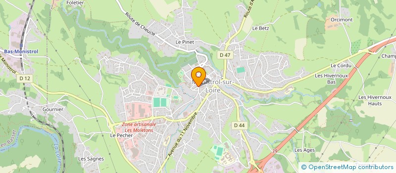 localisation de l'entreprise EURL LA BOUTIQUE FLEURIE à MONISTROL-SUR-LOIRE