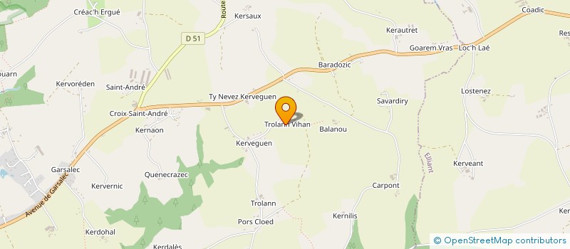 localisation de l'entreprise EURL LA FERME  ERGUE GABERIC