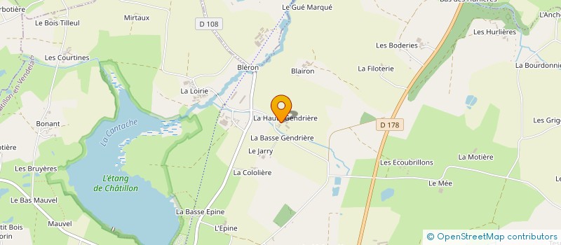 localisation de l'entreprise EURL LA HAUTE GENDRIERE à CHATILLON-EN-VENDELAIS