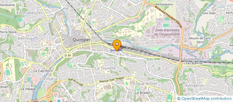 localisation de l'entreprise EURL LA ROSE à QUIMPER