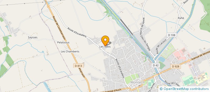 localisation de l'entreprise EURL LABELLE PHILIPPE  MONTECH