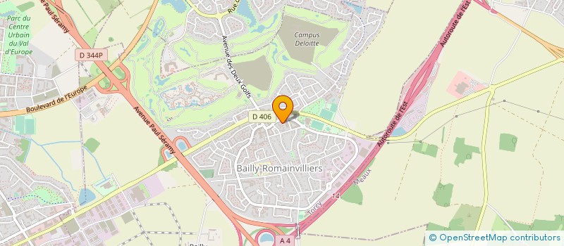 localisation de l'entreprise EURL LANDRY- F. PLOMBERIE ET CHAUFFAGE 77  BAILLY-ROMAINVILLIERS