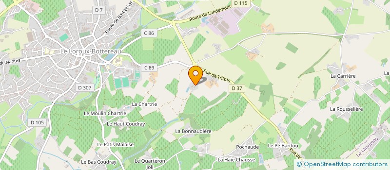 localisation de l'entreprise EURL LAURENT DE LA CAFFINIERE  LE LOROUX-BOTTEREAU