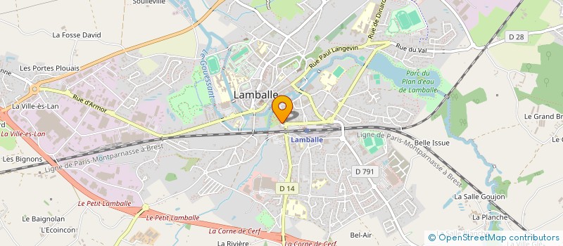 localisation de l'entreprise EURL LAURENT FOUGERE à LAMBALLE-ARMOR
