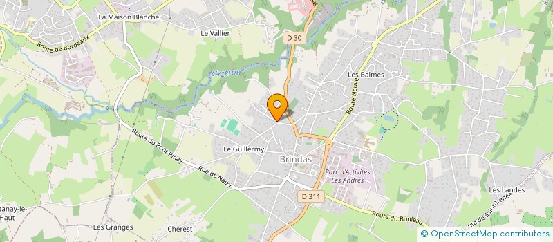 localisation de l'entreprise EURL LAURENT GRANGER à BRINDAS
