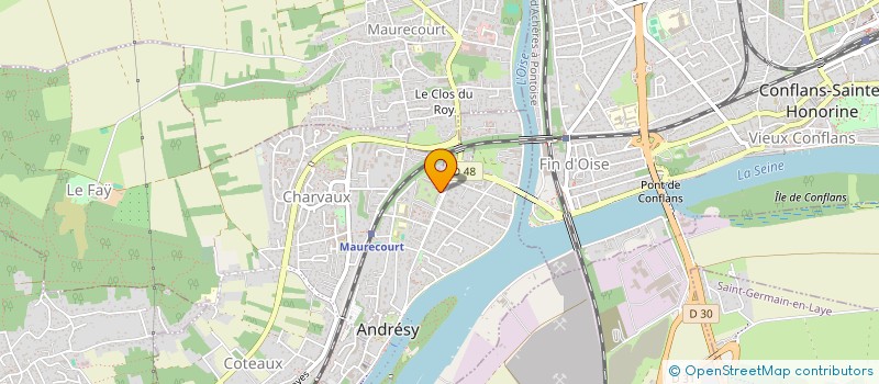 localisation de l'entreprise EURL LAURENT JOUENNE  ANDRESY