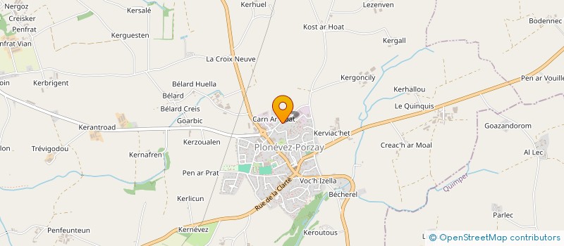 localisation de l'entreprise EURL LAVANANT  PLONEVEZ-PORZAY