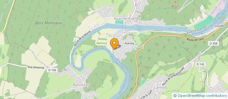 localisation de l'entreprise EURL LE BISTROT D'AVANNE  AVANNE-AVENEY