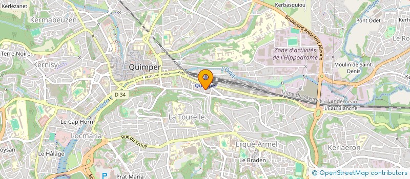 localisation de l'entreprise EURL LE BLACK JACK à QUIMPER
