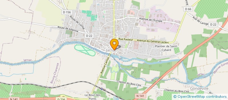 localisation de l'entreprise EURL LE BOUCH' A OREILLE à JARNAC