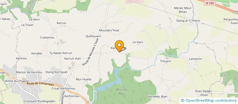 localisation de l'entreprise EURL LE CLOS DE KERVERRY  SAINT-EVARZEC