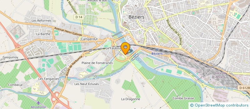 localisation de l'entreprise EURL LE GARAGE DU MIDI à BEZIERS