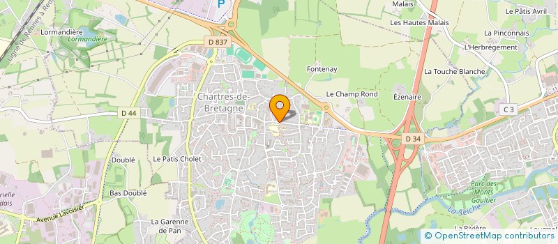 localisation de l'entreprise EURL LE JEUNE SLJ PRO TEAM  CHARTRES-DE-BRETAGNE