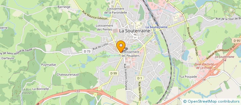 localisation de l'entreprise EURL LE MANGUIL à LA SOUTERRAINE