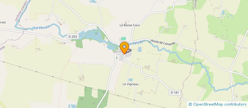 localisation de l'entreprise EURL LE QUERNEUR  OMBREE D'ANJOU