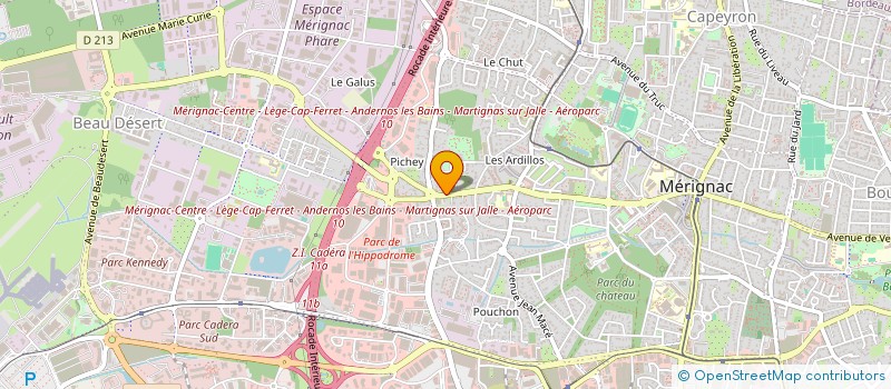 localisation de l'entreprise EURL LE THOLOSA  MERIGNAC