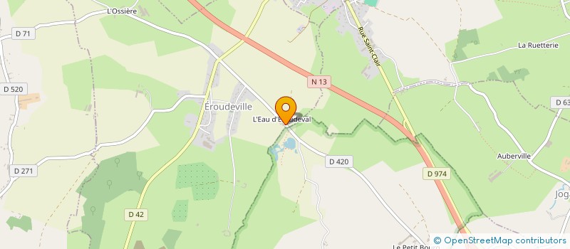 localisation de l'entreprise EURL LEPOURTOIS PAYSAGE  EROUDEVILLE