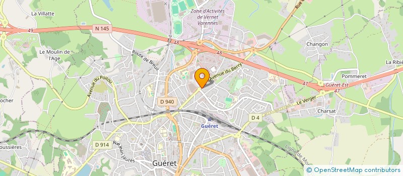 localisation de l'entreprise EURL LES 2 J à GUERET