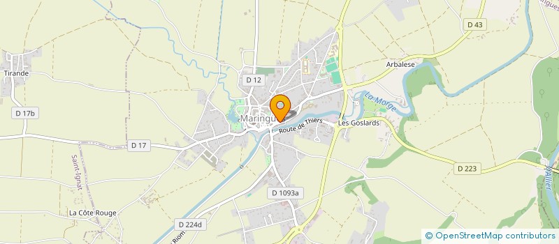 localisation de l'entreprise EURL LES 3 CAVES  MARINGUES