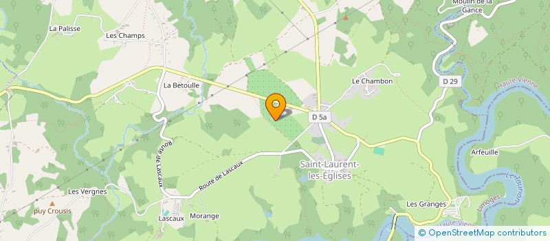 localisation de l'entreprise EURL LES VERGERS DE SAINT LAURENT  SAINT-LAURENT-LES-EGLISES