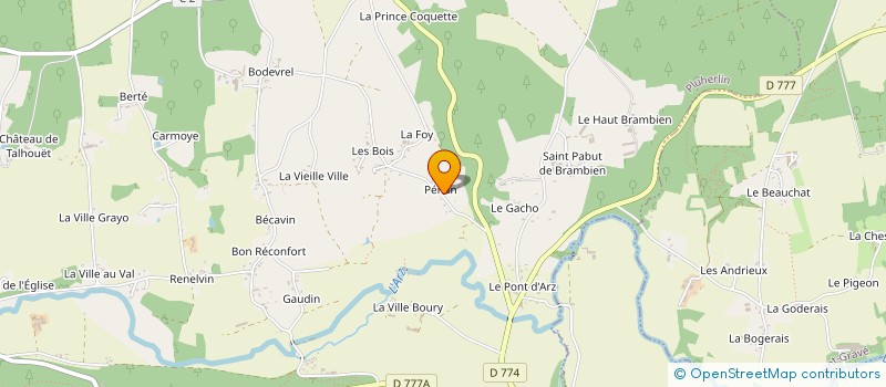 localisation de l'entreprise EURL LIVING ROOM  PLUHERLIN