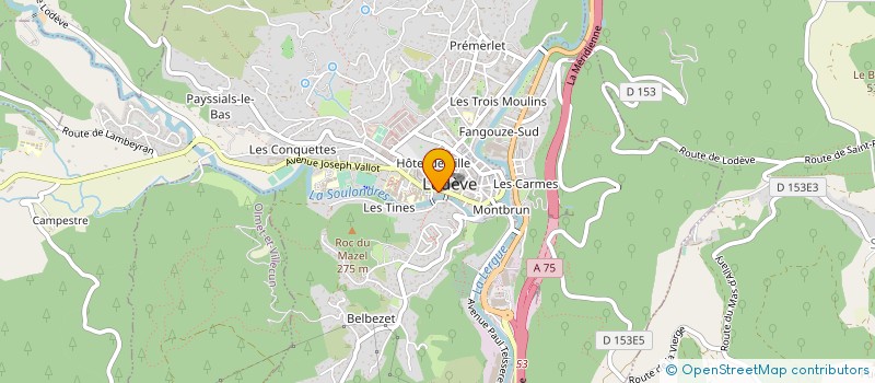 localisation de l'entreprise EURL LOF  LODEVE