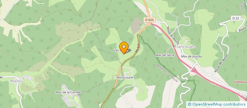 localisation de l'entreprise EURL LOIC AUSSEL à FRANCOULES