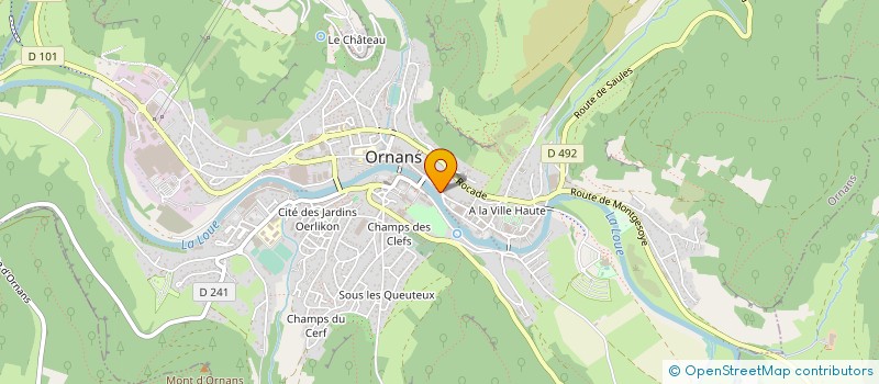 localisation de l'entreprise EURL LORIOD JOEL  ORNANS