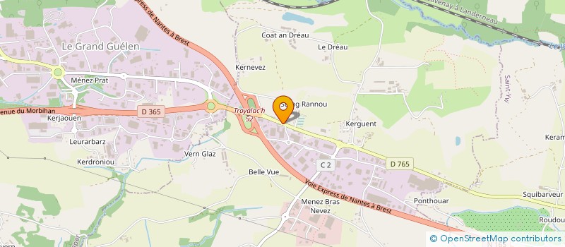 localisation de l'entreprise EURL LUDOVIC JAOUEN à SAINT-EVARZEC