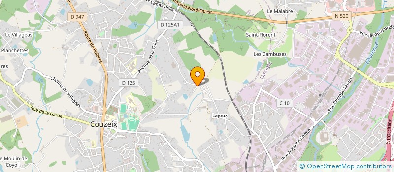 localisation de l'entreprise EURL LV-PEINTURE à COUZEIX