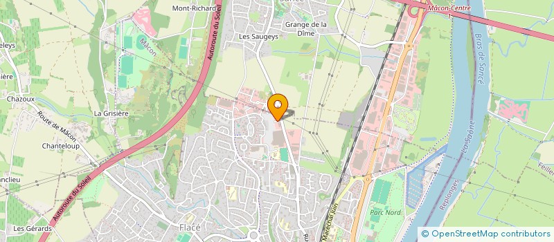 localisation de l'entreprise EURL M.B.P. - MATERIEL DU BATIMENT POUR LES PROFESSIONNELS à MACON