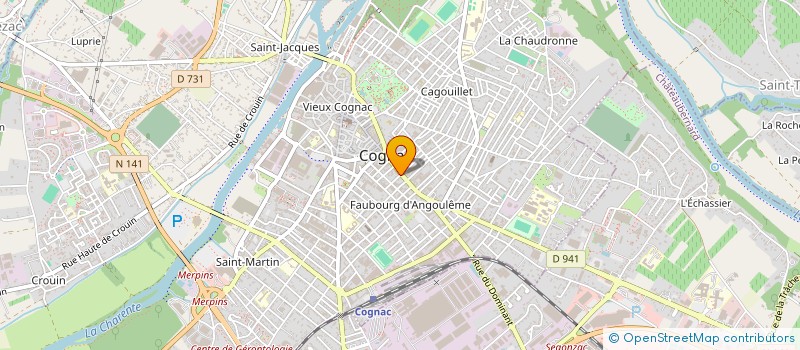 localisation de l'entreprise EURL M&COIFF' à COGNAC