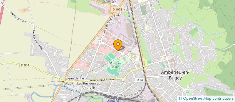 localisation de l'entreprise EURL M PRIGENT à AMBERIEU-EN-BUGEY